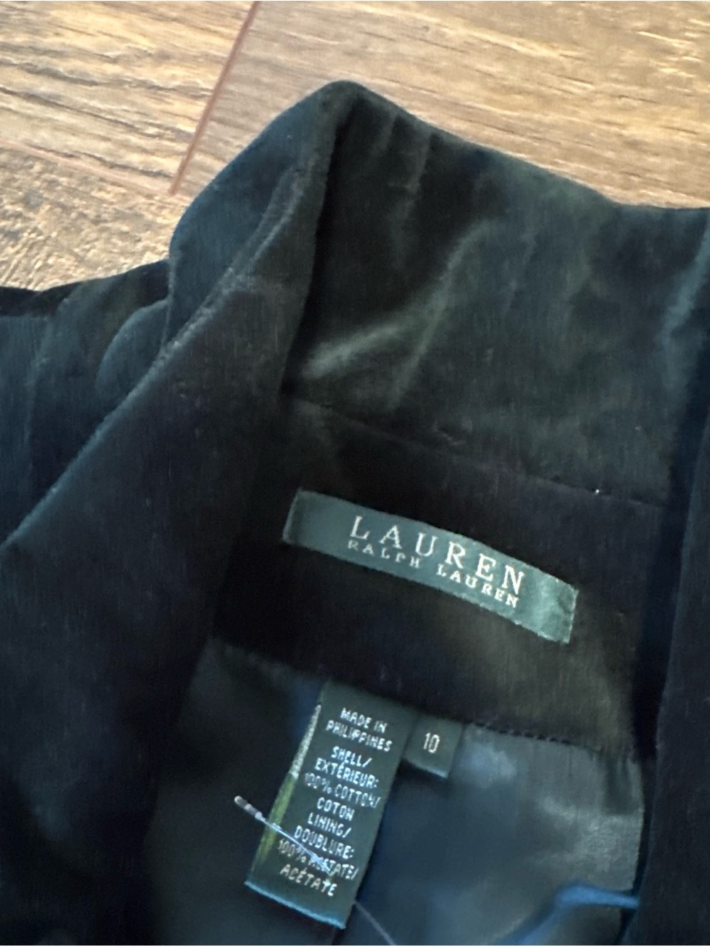 Ralph Lauren green vintage Velvet Pea Coat - Picture 2 of 2